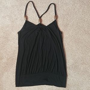 Mitto black braided strap tank size medium